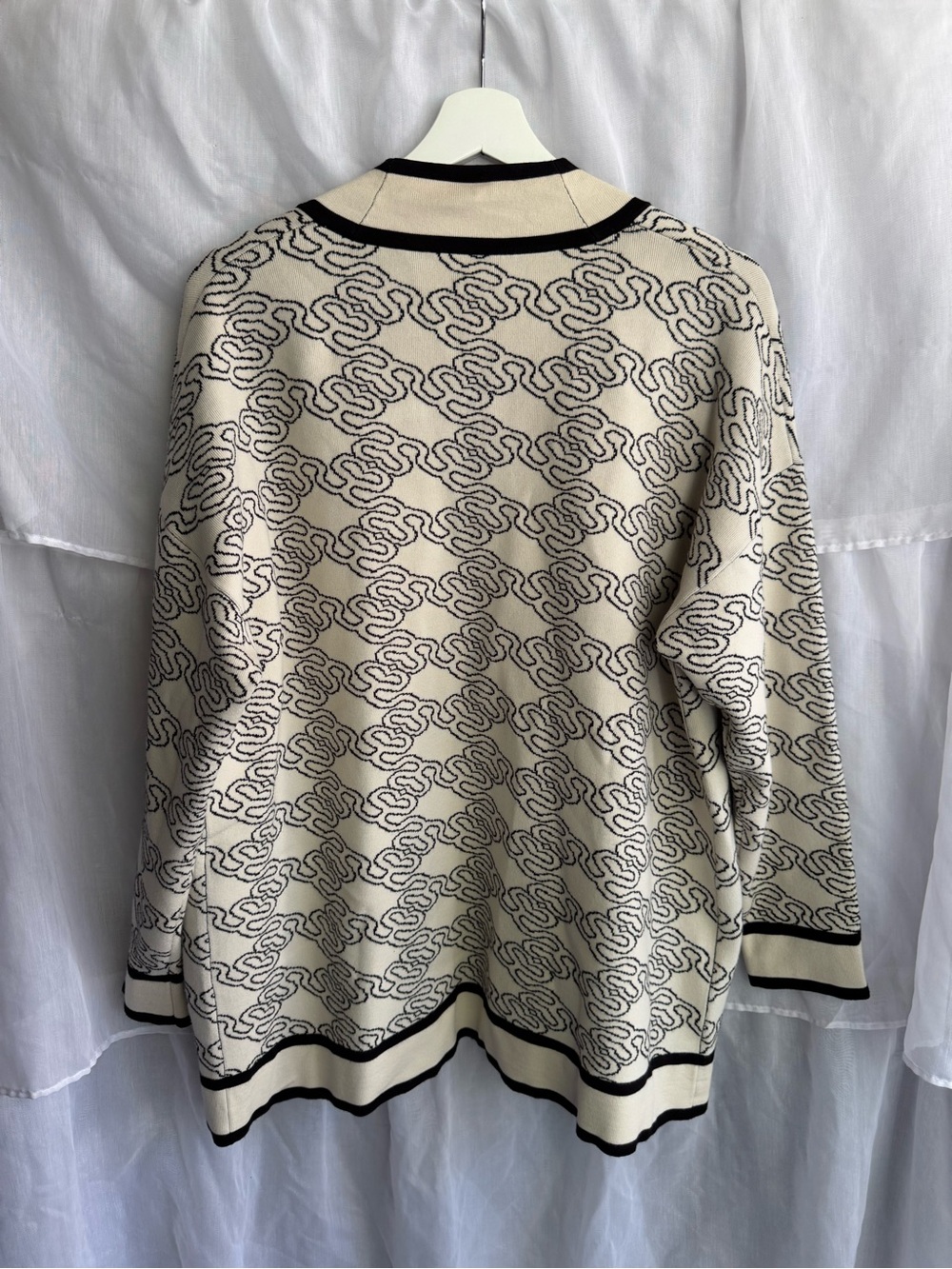 Sandro Enea Jacquard Knit Open Cardigan - Picture 8 of 8